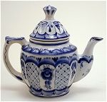 Gzhel Russian Medivan Teapot